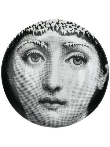 Fornasetti - decorative wall plate - unisex - ceramic - One Size - Black