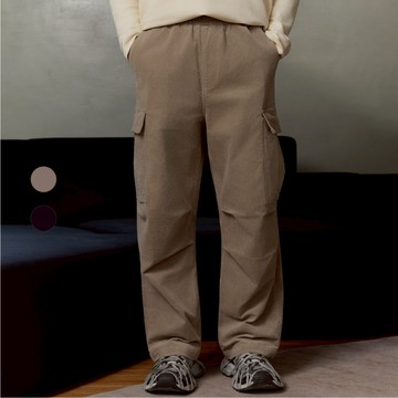 50% Fifty Percent｜絨感綁繩超寬闊腿傘兵褲【期間限定】｜02532451004