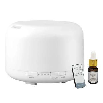 LifeShopping 無印風 香氛水氧機 Set 500ml 加濕/淨化/夜燈  CAAD026S1  白色