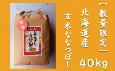 令和5年産！『100%自家生産玄米』善生さんの自慢の米 玄米ななつぼし４０kg※一括発送