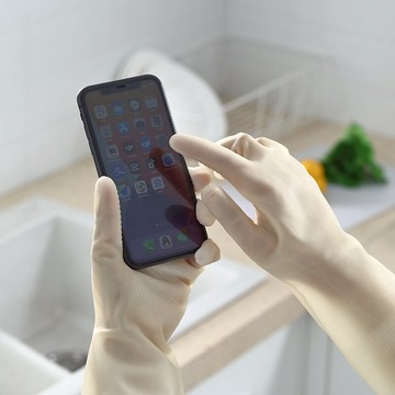 丁腈橡膠洗碗手套女家務廚房耐用冬季加絨家用洗衣服刷碗干活防水