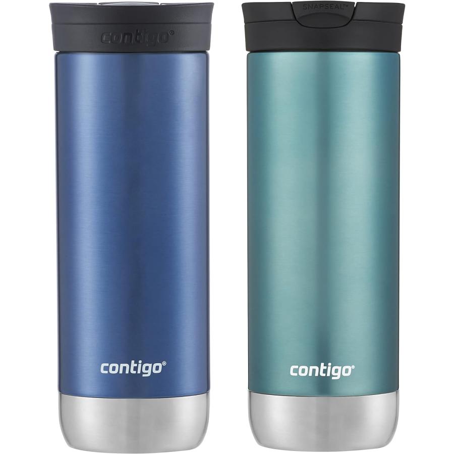 Contigo Huron Vacuum-Insulated Stainless Steel Travel Mug with Leak-Proof Lid  Keeps Drinks Hot or Cold for Hours  Fits Most Cup Holders and Brewer