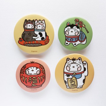 日本吉祥物 徽章 別針 四件組