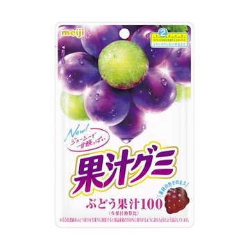 [家速配]明治 果汁QQ軟糖-葡萄口味 54g