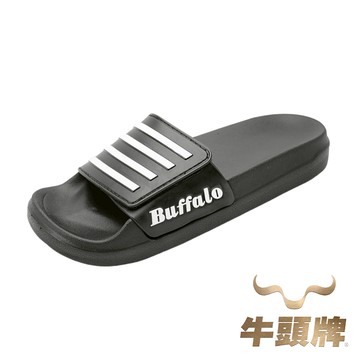 【牛頭牌】魔鬼氈厚底拖鞋-黑