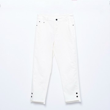 CLL巧玲瓏 純白鈕釦造型長褲 2012338