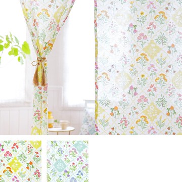 【預訂】印度製 田園風花花透光門簾