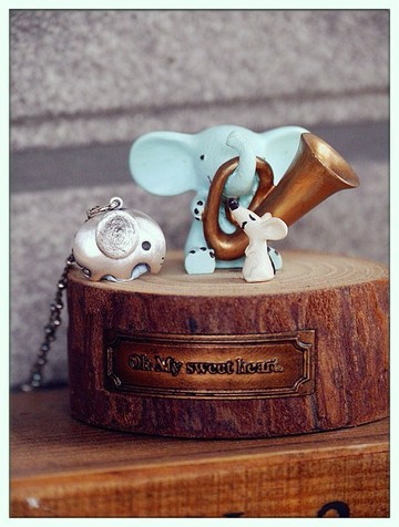 純銀**半立體大版系列=愛吃大象*胖胖* /16~18吋純銀鍊** 純手作