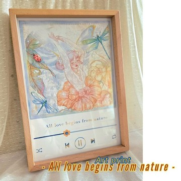 Art print / all love begins from nature/ 掛畫