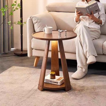 ??快速出貨?? 公司貨 客廳小茶幾現代極簡風小茶桌實木酒店民宿沙發邊幾簡約臥室小圓桌