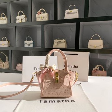 Tamatha小眾爆款愛心壓花菜籃子包女士2025新款高級感手提斜跨包