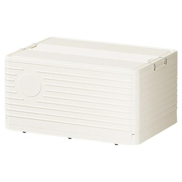 小麥購物 大容量家用摺疊收納箱 L1392 單層 50L  加大(49.5 x 35 x 29cm)  1個  奶油色