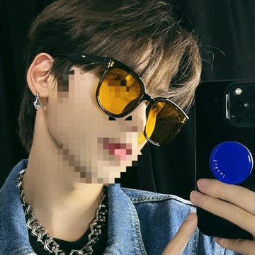 gm黑框黃色墨鏡男生感ins網紅2025年新款潮大臉顯瘦太陽眼鏡