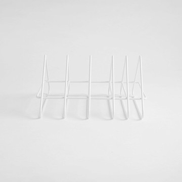 INK鐵製烤漆翻轉三角盤架 白