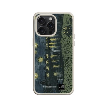 iPhone 15 Pro Max SolidX 貝殼灰 - Van Gogh Museum - RHINOSHIELD 二創 - 隆河上的星夜