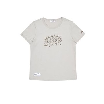 FILA 女短袖圓領T恤-燕麥 5TEA-1455-BG
