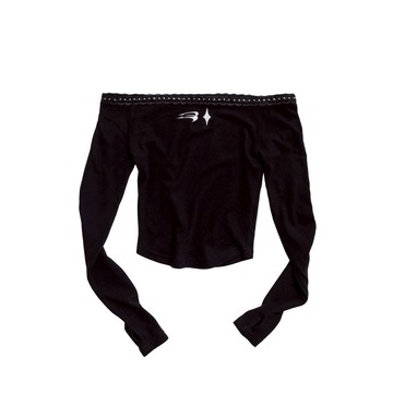 【GUBAN】 E’TREALOUEST 25FW WMS Off Shoulder Line Short Shirt