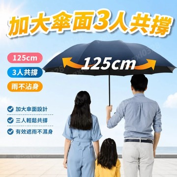 125CM特大號雨傘 超大遮陽傘 晴雨傘 防風大雨傘 家庭號雨傘 抗風傘 雙人雨傘 手動折疊傘 超大傘面 防曬雨傘663