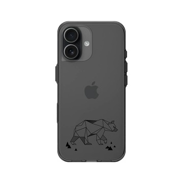 iPhone 17 Clear (相機按鈕) 酷墨灰 - Animal Silhouette / 動物剪影 - 動物幾何-北極熊