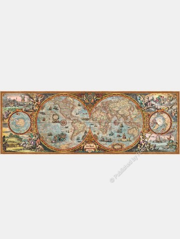 展開的世界地圖/Map Art/Zigic/6000片拼圖/長幅/HEYE