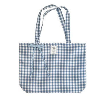 Everyday Tartan Tote (#MistyBlue)