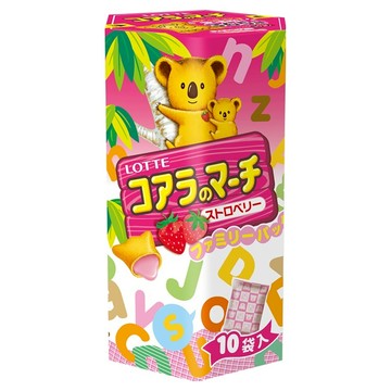 LOTTE 樂天 小熊餅 草莓風味 10包 家庭號 Set  195g  1盒