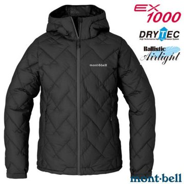 【mont-bell】女 IGNIS DOWN PK EX 1000 頂級保暖羽絨外套(附袋).夾克_1101707 BK 黑