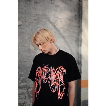 Revenge Lightning LOGO TEE Black/Red 紅色閃電短袖 T恤