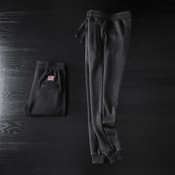 外貿尾單男士加絨褲子冬外穿加厚百搭運動褲出口原單剪標收口褲子