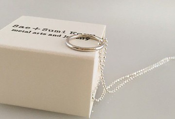 ◇ 帶錘子的銀戒指吊墜 ◇ 帶鍊子的銀戒指吊墜