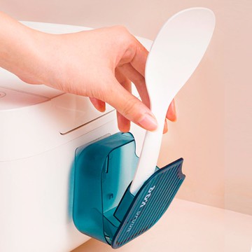 飯勺架廚房電飯煲放裝飯勺子置物架飯勺座米勺架飯鏟座飯勺收納架