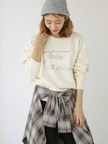 醒目鋁箔英文印花休閒T恤(0F000257010) - Lugnoncure