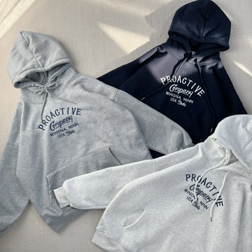 【MasCool】女款PROACTIVE帽T  帽踢 長袖 帽TEE 刺繡logo 連帽踢 寬鬆