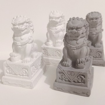 石獅子擺飾 迷你石獅 擺件 風獅爺 中式雕刻 驅邪鎮宅 看門獅 避邪 招財 佈置 拍照道具【RNY0196】《Jami》