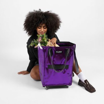 HULKEN｜浩肯包2.0｜紫色｜小｜折疊多輪推車 大型購物推車 購物袋 折疊推車 環保材質 環保購物袋 大容量 採購 採買 大包