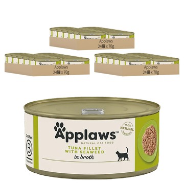 Applaws 天然鮮食貓罐  72罐  70g  鮪魚紫菜