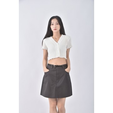 (M) y yA字灰色短裙二手衣