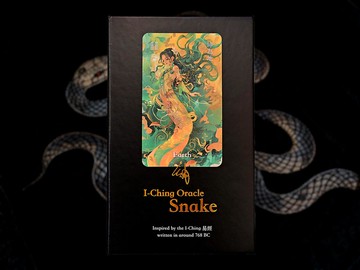 周易神諭卡蛇版 蛇傳主題64張易經佔卜卡 燙金磁吸盒含指南