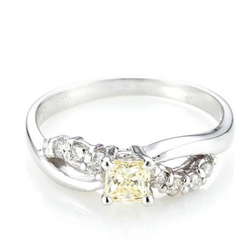 金工坊柔情30分黃彩鑽女戒Fancy Light Yellow/VS2