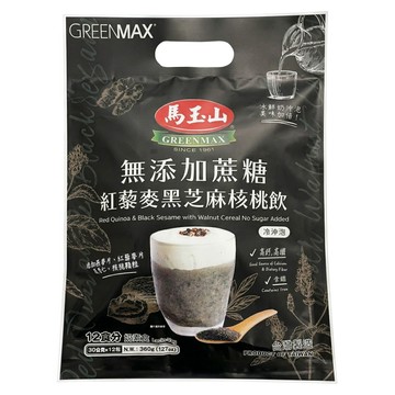 馬玉山 無添加蔗糖紅藜麥黑芝麻核桃飲 12包  360g  1袋
