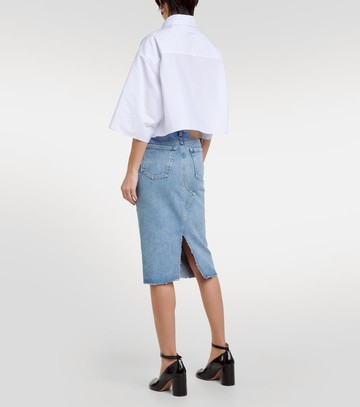 MM6 Maison Margiela Denim midi skirt