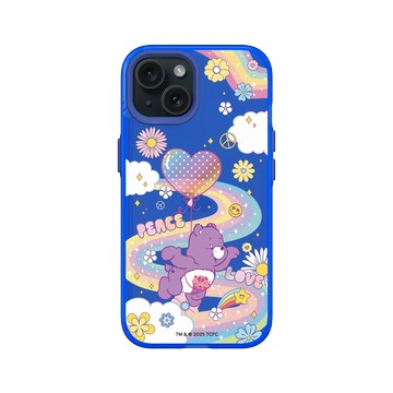 iPhone 15 Clear 激光藍 - Care Bears - 翱翔天際