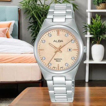 ALBA 雅柏 簡約時尚大三針手錶 新春換新 送禮首選-30.5mm(AH7ER9X1/VJ22-X455P)