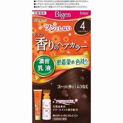 ホーユー ビゲン 香りのヘアカラー 乳液 4 1セット