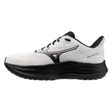 Mizuno 美津濃 Wave Inspire 22 J1GC264557 男 慢跑鞋 超寬楦 支撐 緩震 白 黑