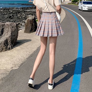 【臺灣公司 可打統編】免運 百褶裙 JK 百褶裙女夏季高腰短裙新款大碼a字遮肉顯瘦學生學院風格子半身裙 可開發票 全館五折 工廠現貨直銷 新品特價 z10079