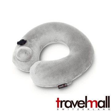 Travelmall 簡約版手動充氣枕-灰