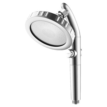 wellane 可調節旋轉增壓節水花灑噴頭  月光銀  1個