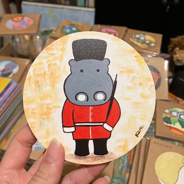 陶瓷吸水杯墊 ∣ 河馬英國士兵