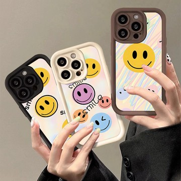 愛心彩虹色笑臉 加厚矽膠軟殼 iPhone 17 16 PRO 15 PLUS 14 MAX 13 防摔 手機殼